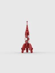 MICRO MOC TINTIN THE RED ROCKET MOON