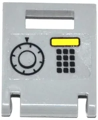 Container, Box 2 x 2 x 2 Door with Slot with Keypad, Yellow Rectangle and Safe Combination Dial Pattern (Sticker) - Set 60046