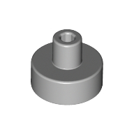 Lego Tile Special Round 1 x 1 with Hollow Bar / Light Bluish Gray