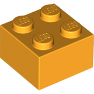 Lego Brick 2 x 2 / Bright Light Orange