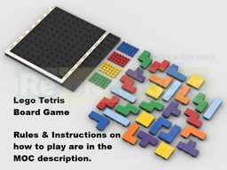 Lego Tetris Board Game - Rules & Instructions In MOC Description