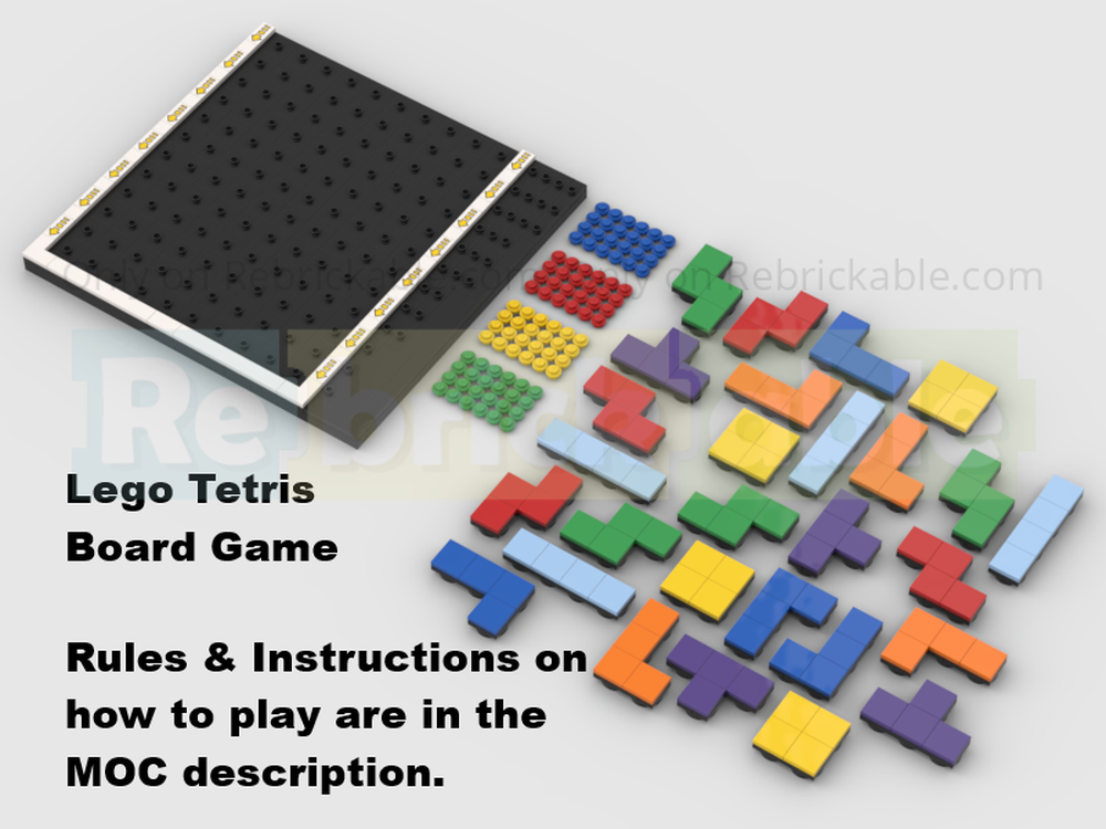 Lego Tetris Board Game - Rules & Instructions In MOC Description