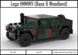 Lego HMMWV Base & Woodland (1:45 scale)