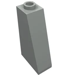 Brick Sloped 75° 2 x 1 x 3 with Open Stud / Light Gray