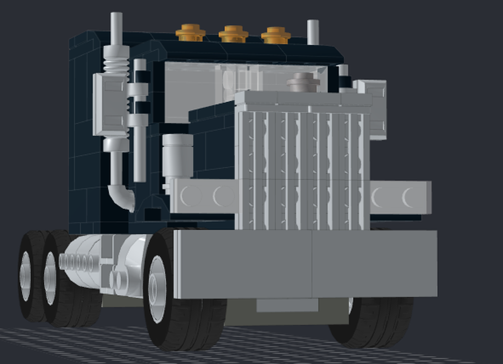Lego Black dog Peterbilt 379