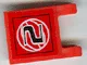 Flag 2 x 2 Square with Flat Edge with Black Number 2 and White Wire Frame Basketball on Red Background Pattern (Sticker) - Sets 3432 / 3433