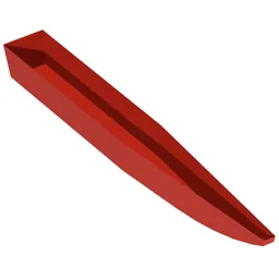 Boat Hull 48 x 6 x 4 1/3 / Red