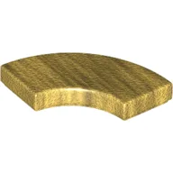 Tile 2 x 2 Curved, Macaroni / Pearl Gold