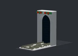 Christmas Village Train Tunnel Entrance