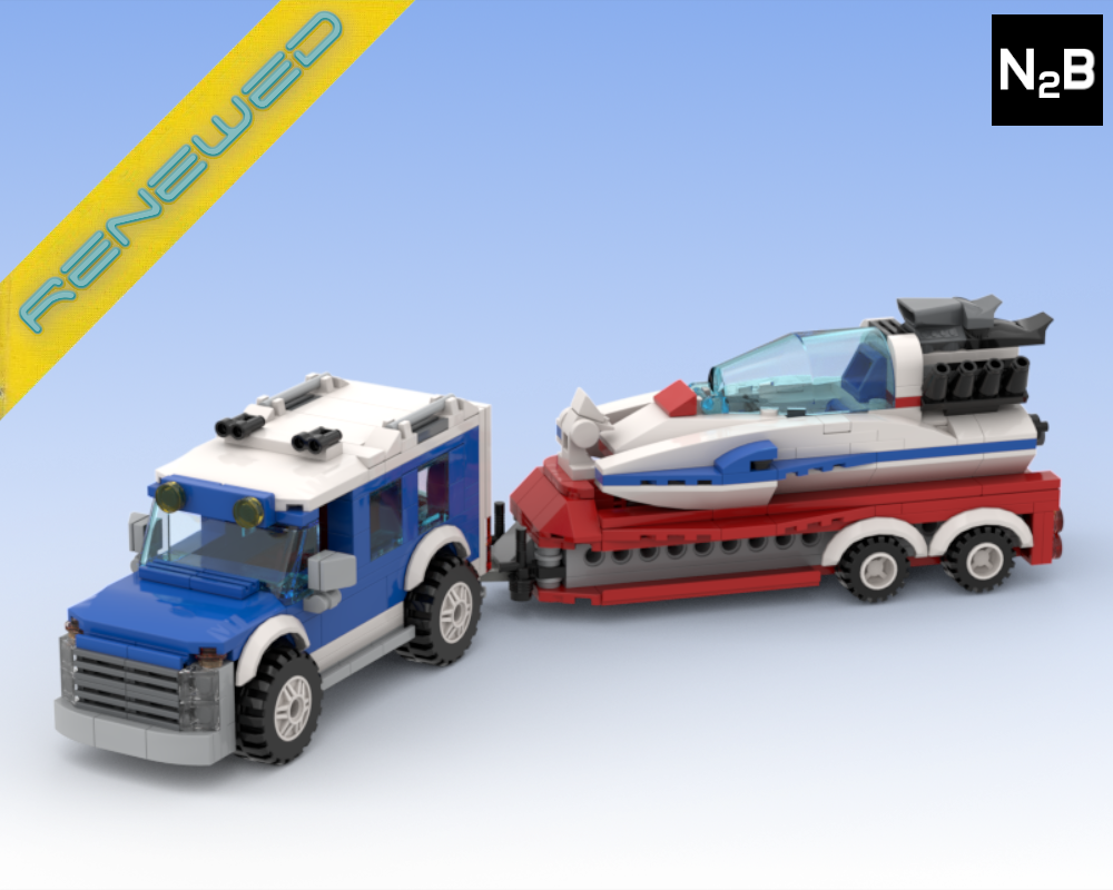 Lego RV With Speedboat remake