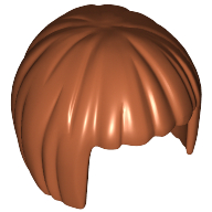 Lego Hair Short Bob Cut / Dark Orange