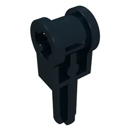 Technic Axle 1.5 with Perpendicular Axle Connector (Technic Pole Reverser Handle) / Black