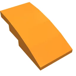 Brick Curved 4 x 2 No Studs / Orange