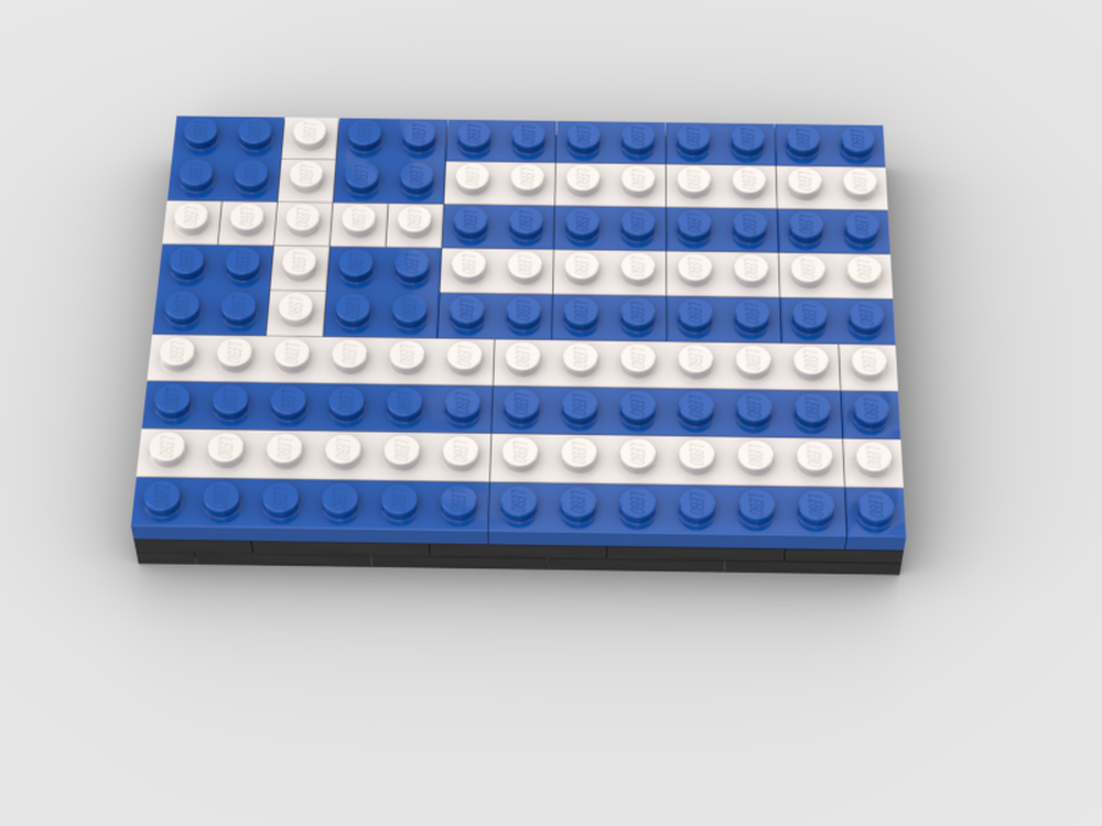 Lego Greek Flag (Bricks or Tiles)