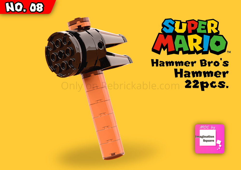 Lego Hammer Bro's Hammer - Display Figure 08 - Super Mario Bros.