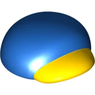 Nintendo Figure, Cap, Large with Yellow Peak Print / Blue