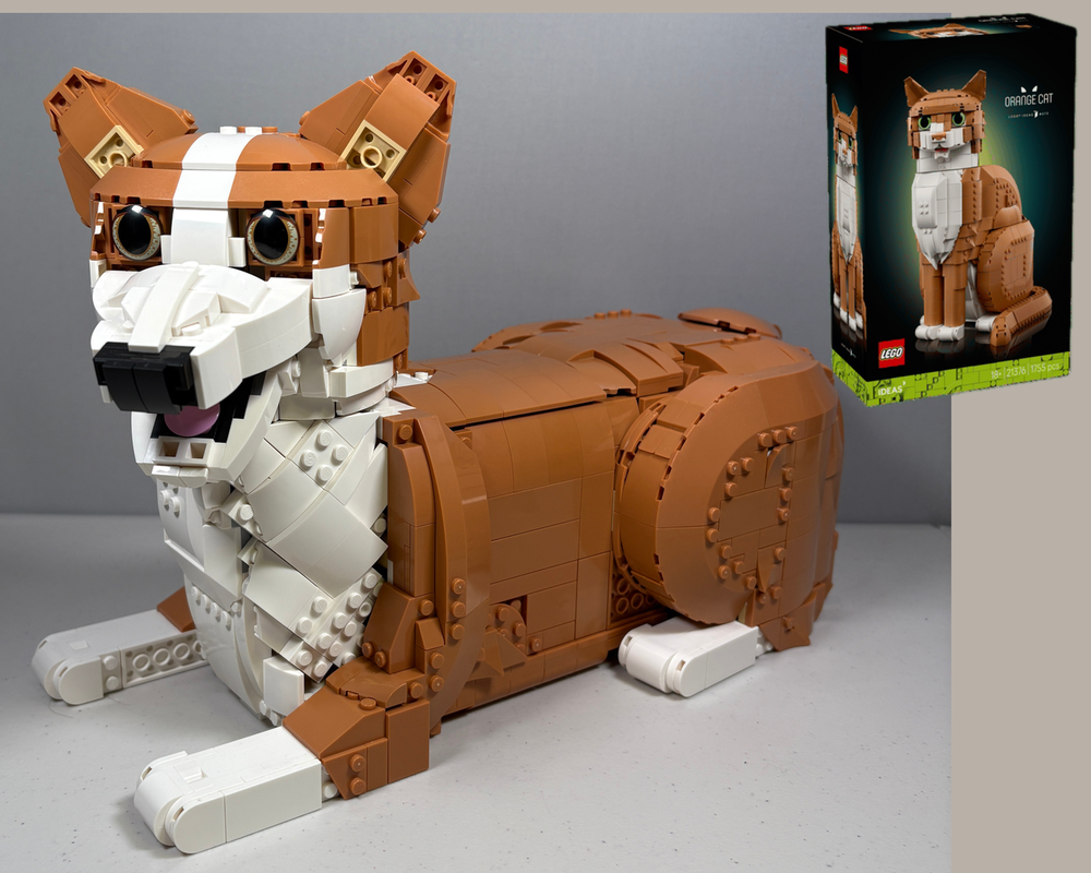 Lego Corgi dog (21376 Orange Cat Alternative build)