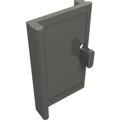 Lego Door 1 x 2 x 3 with Vertical Handle / Dark Bluish Gray