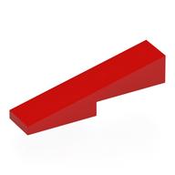 Lego Brick Sloped 1 x 4 with 1 x 2 Cutout / Red