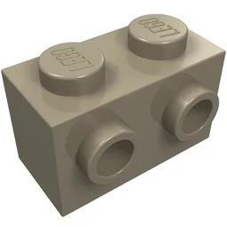 Brick Special 1 x 2 with Studs on 2 Sides / Dark Tan