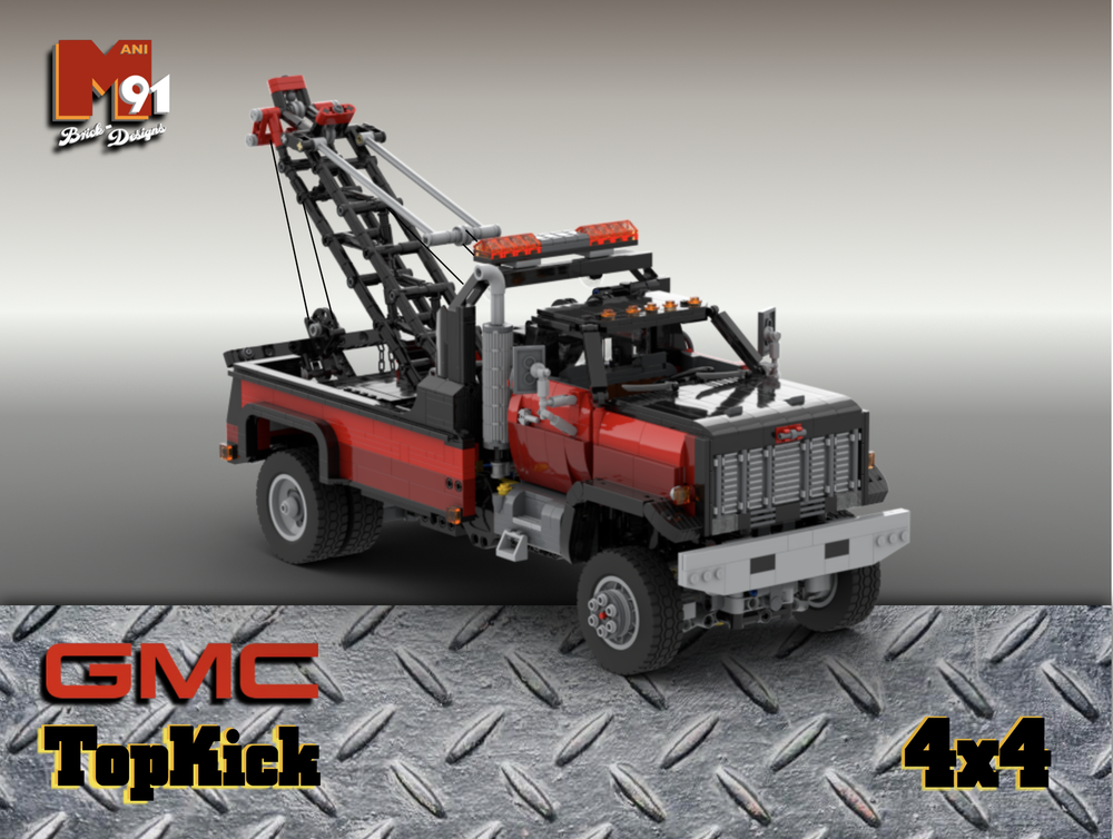 Lego GMC TopKick Wrecker 4x4 black red