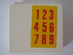 Stickered Assembly 4 x 1 x 3 with '123456789' Pattern (Sticker) - Set 5235-2