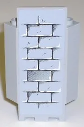 Panel 3 x 3 x 6 Corner Wall with Light Bluish Gray Full Brick Wall Pattern (Sticker) - Set 8813/8823