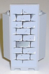 Lego Panel 3 x 3 x 6 Corner Wall with Light Bluish Gray Full Brick Wall Pattern (Sticker) - Set 8813/8823