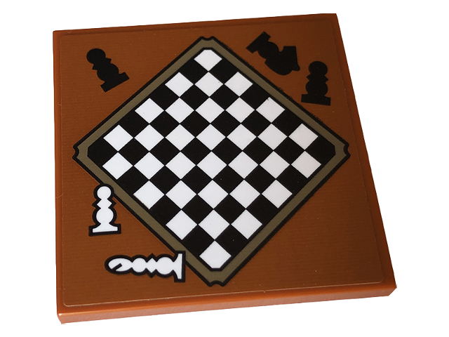 Lego Tile 4 x 4 with Chessboard Pattern (Sticker) - Set 76409