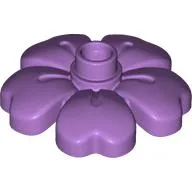 Duplo Plant, Flower with 1 Top Studs / Medium Lavender