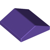 Lego Brick Sloped 33° 2 x 2 Double / Dark Purple