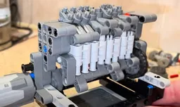 Lego Technic inline Engine with fake valves