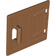 Lego Duplo Door / Lid, Wood Effect / Medium Nougat