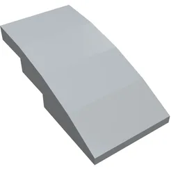 Brick Curved 4 x 2 No Studs / Light Bluish Gray