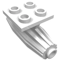 Engine, Strakes, 2 x 2 Thin Top Plate / White