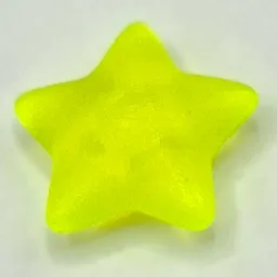 Clikits Icon, Star 2 x 2 Small with Pin [Frosted] / Trans-Neon Green