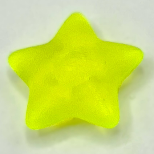 Lego Clikits Icon, Star 2 x 2 Small with Pin [Frosted] / Trans-Neon Green