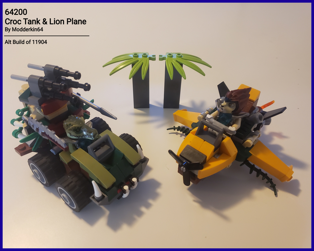 Lego Croc Tank & Lion Plane - Alt Build of Brickmaster: The Quest for CHI