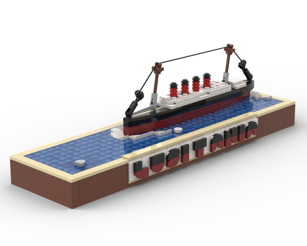 Lego MOC - The Great Oceanliners - Lusitania Diorama