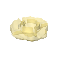 Lego Clikits Icon, Shell 2 x 2 with Hole / Trans-Fire Yellow