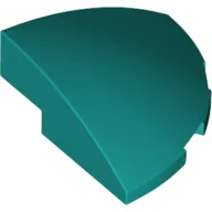 Brick Round Corner, Curved 3 x 3 x 1 Quarter Circle / Dark Turquoise