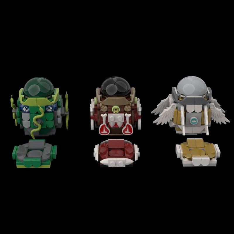 Lego Eggs of Medusa, a troll and a pegasus