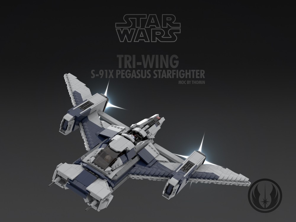 Lego Tri-Wing S-91x Pegasus Starfighter - Blue