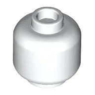 Minifig Head [Plain] [Vented Stud - 2 Holes] / White