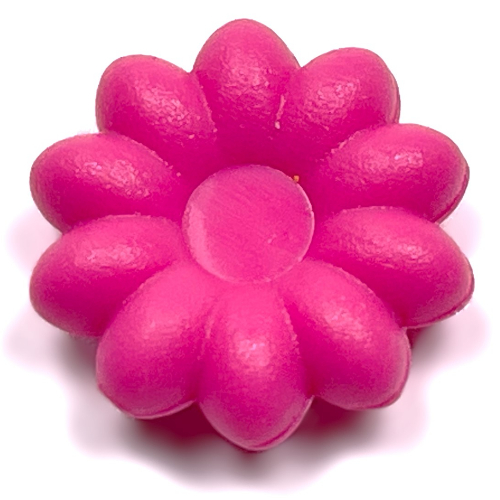 Lego Clikits Icon, Flower 2 x 2 Small, 10 Petals with Pin [Frosted] / Dark Pink