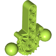 Lego Large Figure Skeletal, Torso with Beam, 2 Ball Joints, and 7 Tooth Half Gear / Lime