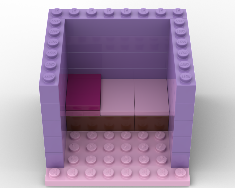 Lego A tiny room with a bed