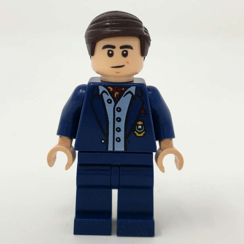 Lego Bruce Wayne, Dark Blue Suit, Dark Brown Hair (60's TV Series)