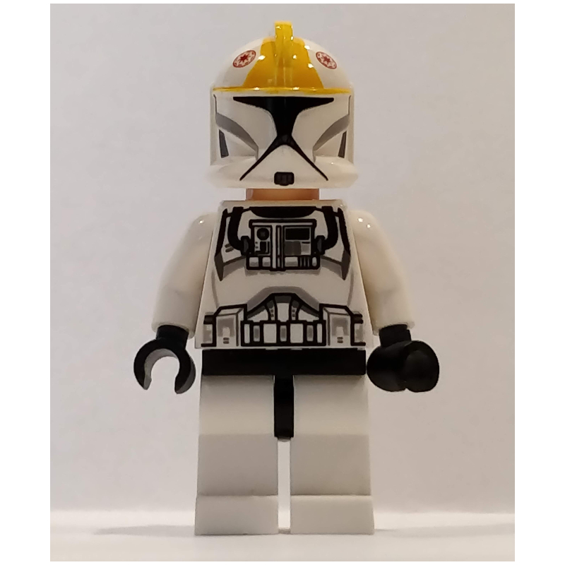 Lego Clone Pilot, Phase I Armor, Black Eyes, Plain Legs