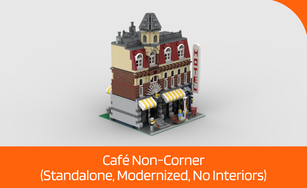 Lego Café Non-Corner (Standalone, Modernized, No Interiors)